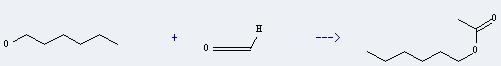 ketene can react with hexan-1-ol to get 1-acetoxy-hexane